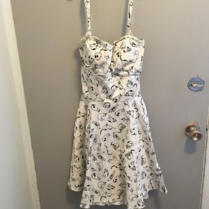 Eva Rose Cat Print Summer Dress